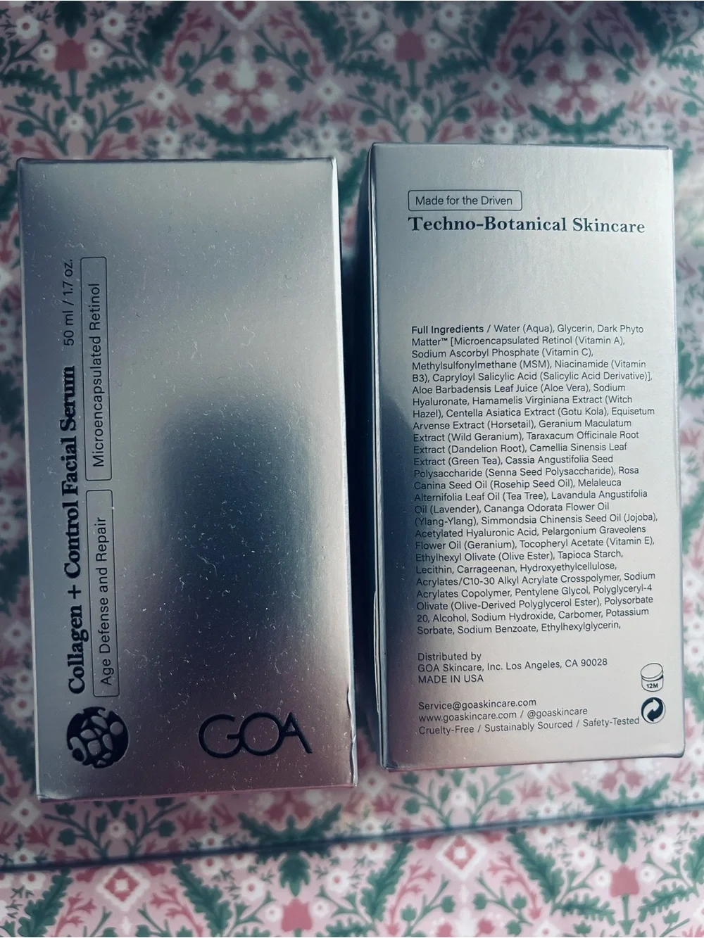 Set Of 2 GOA Collagen + Control Facial Serum Moisturizer — Silver Men’s Gel